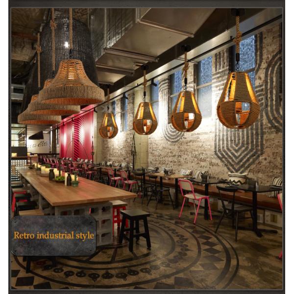 Vintage Light Rope Pendant Lamp Retro Loft Industrial Hanging Light Lamp(WH-VP-200)