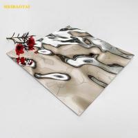SS304 0,65MM Miroir ondulation d'eau rouillées en acier inoxydable feuille de décoration de plafond Bureau