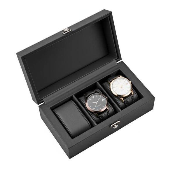 Luxury Practical Leather Watch Holder Box Brown Leather Watch Box