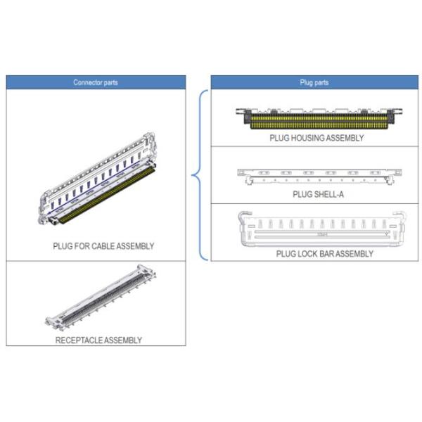 CABLINE-CA II PLUS 20788 060T 01 0,4 mm pitch edp lvds 60 PIN Micro cabo coaxial