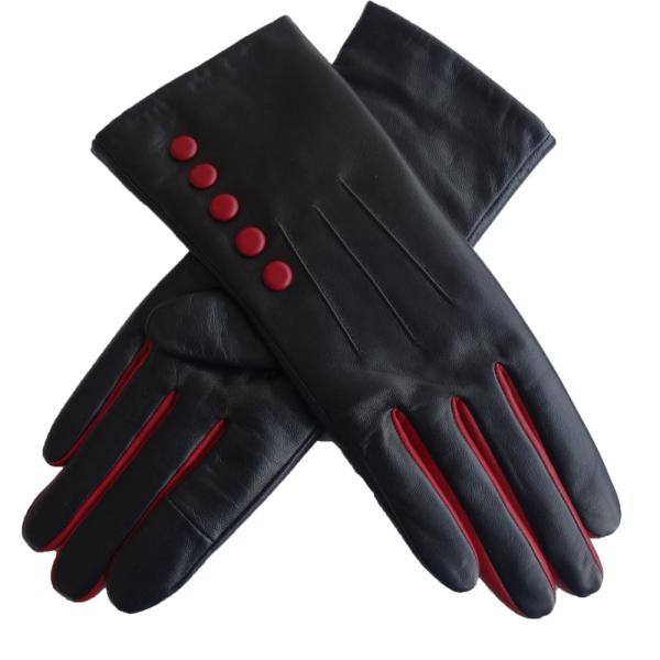 Wholesale hot sale women genuine leather driving gloves with button