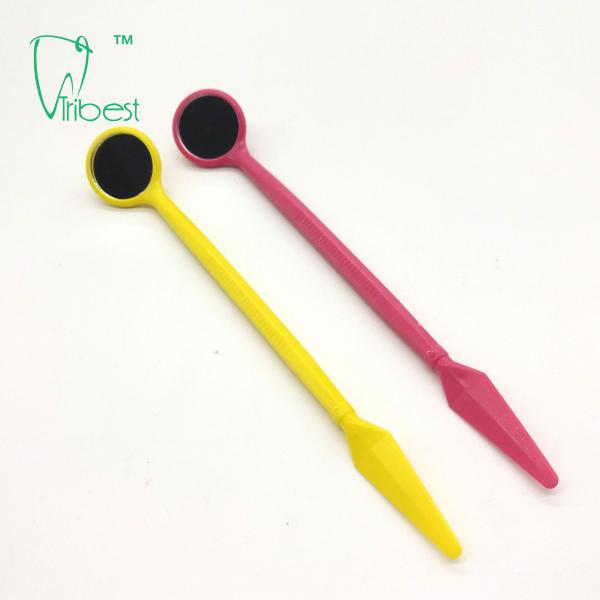 175mm PC Disposable Dental Mirror With Spatula