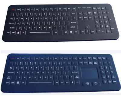 IP65 106 fecha o teclado médico ruggedized personalizado USB preto da borracha de silicone