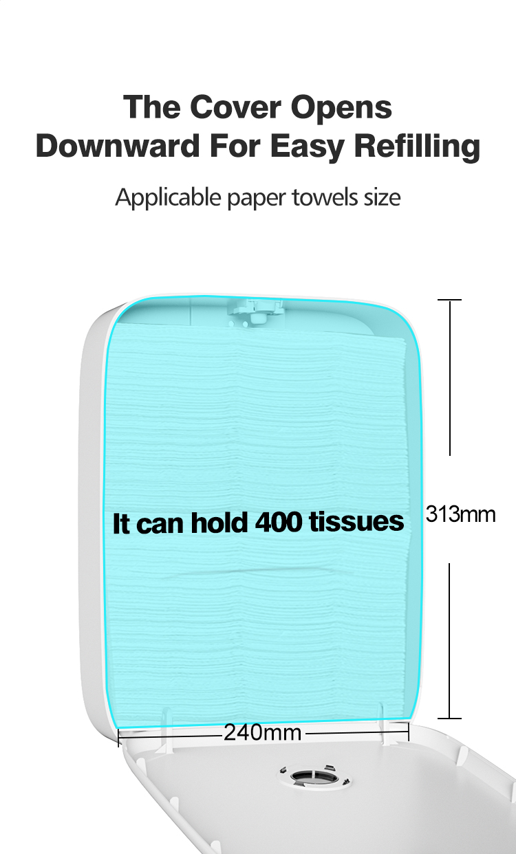 Modern ABS Plastic Paper Dispenser User Friendly Wall Mount Multi Towel Holder For Hotels