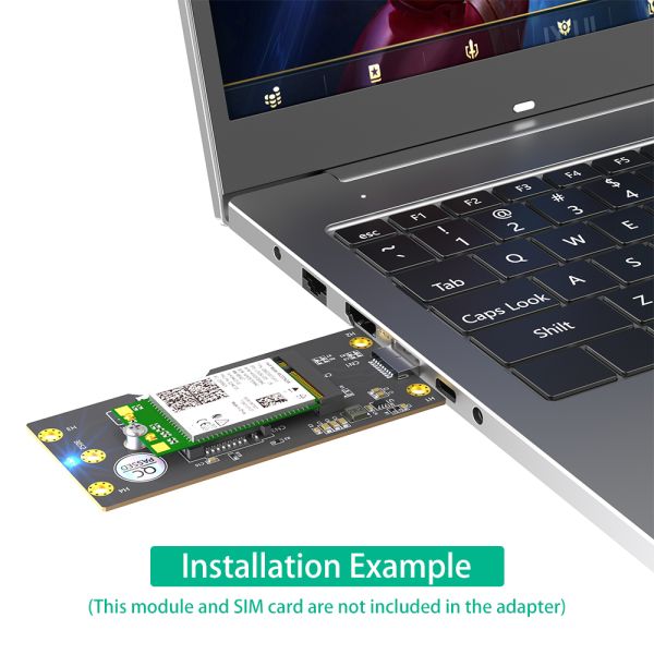 M.2 to USB 3.0 Adapter with SIM 8pin Card Slot for 3G/4G/5G Module Support