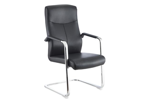 Ergonomic Pu 1.65mm Leather Desk Chair Without Wheels