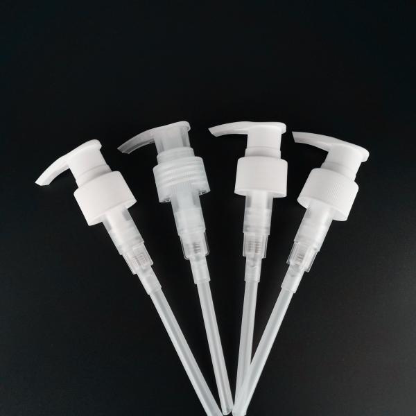 Hot selling 24 410 white transparent plastic ribbed thread screw auto locked lotion pump