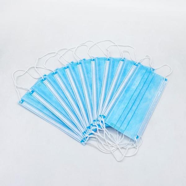 Professional 3 Ply Disposable Face Mask Blue And White Highly Breathable