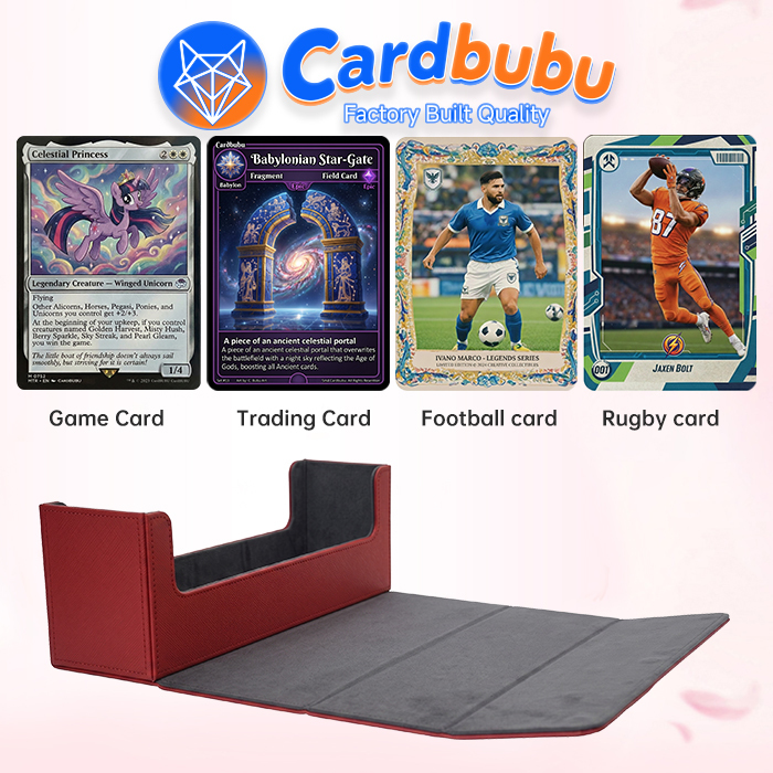 PU Card Double Deck Box PT CG MTG Magnetic Closure For Bulk Game Packaging