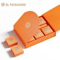 Logotipo personalizado de lujo con textura en relieve de chocolate caramelo Caja de cartón con caja de papel rígida