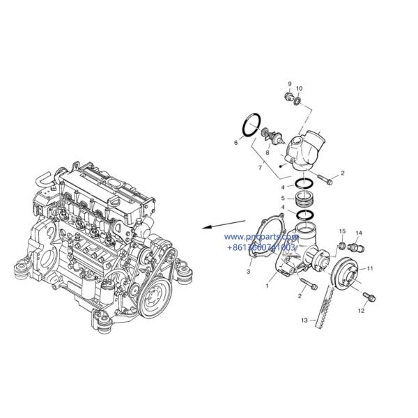 Части экскаватора Volvo L40B L45B 20726077 запасные мочат насос хладоагента