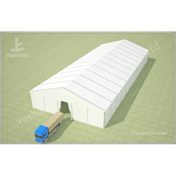 12M Wide Aluminum Framed Industrial Storage Tents white pvc fabric cover