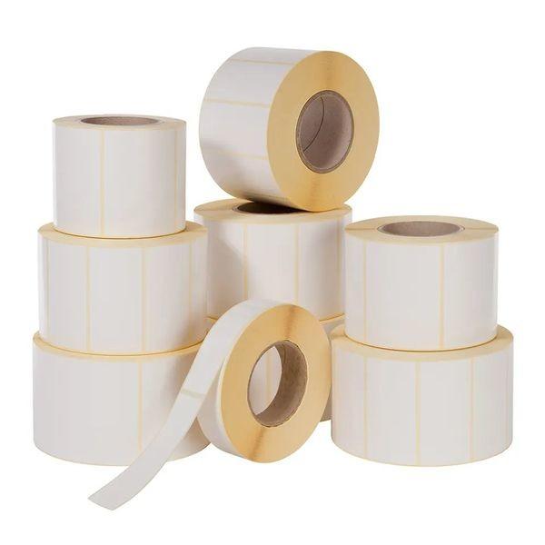 Yellow Color Glassine Liner Adhesive Eco Thermal Scale Sticker with hotmelt glue