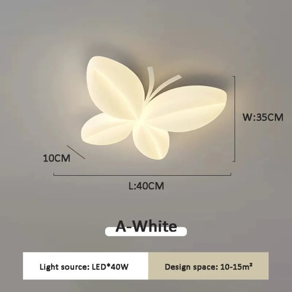 Bedroom Ceiling Lamps Creative Princess Room Little Girl Warm Romantic Butterfly Ceiling Lights(WH-MA-312)