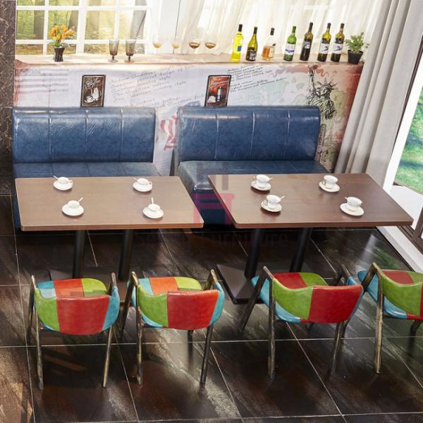 Твердая деревянная длина будочки 120cm ресторана Брауна ноги кожаная обитая