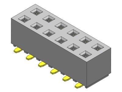 TIPO duplo fêmea de SMT da fileira do conector 2.54mm do encabeçamento - 2 *2 PIN To 2*40PIN H=5.00mm