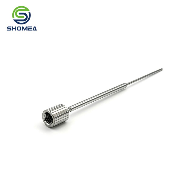 Customized Stainless‑Steel IVD Aspiration Needle with Knurled Internal Thread Hub