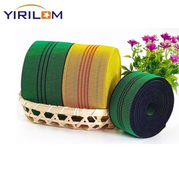 Fabrica directa 50mm verde elástica de la cuerda de la telaraña para tapicería Muebles de espalda Sofá