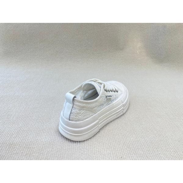 OEM ODM White Leather Casual Sneakers Lace Up 35-40 China Size