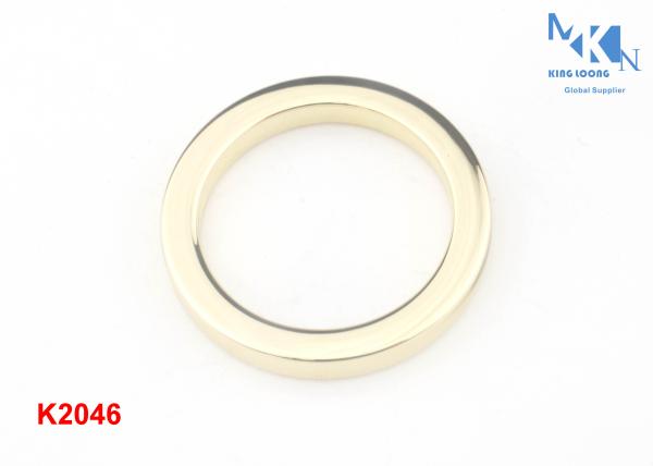 25mm Inner Diameter  O Ring Buckle Light Gold Color For Bags & Clothes
