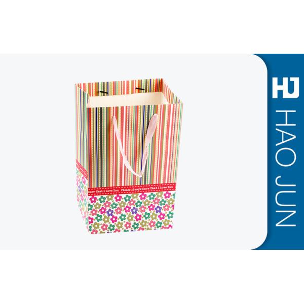 Recycled Cardboard Shopping Bags With Handle , Kraft / Coating Paper