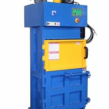 Industrial Vertical Baling Press Machine Annealed Steel Frame PLC Control For High Volume Recycling