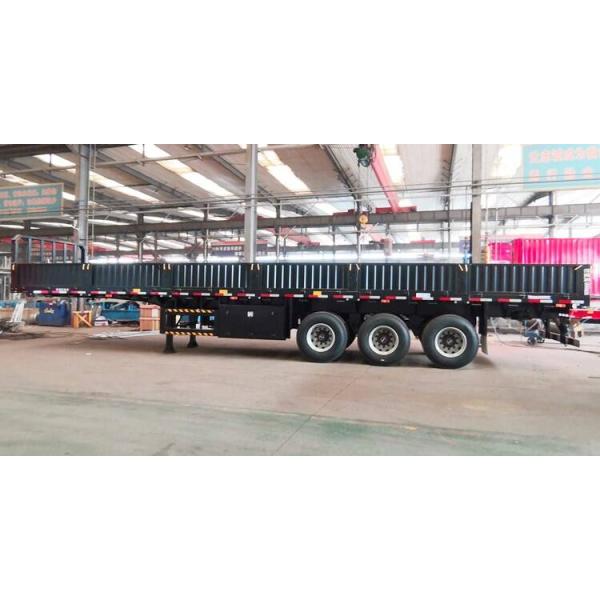 Traction Pin Flatbed 50T Sidewall Cargo Semi Trailer