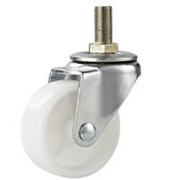 White Small PP caster for light duty shelf,  2,2.5,3 light duty Fixed plastic Caster for Basket, Moving castor