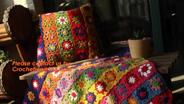 Handmade 100% Cotton Dimensional Flower Crochet Pillow Cushion Cover Decorative Cushion We
