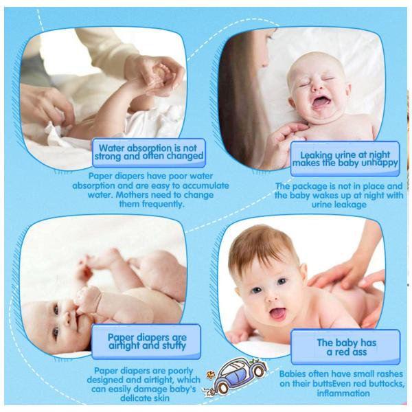 Magic Tape Full Bag Unisex Breathable Cotton Baby Diaper