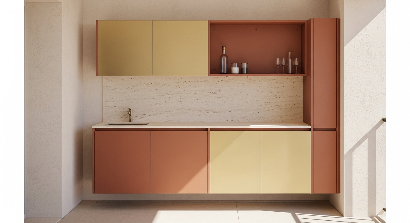 Terracotta-Tone Garden Cabinet in 304 Stainless Steel