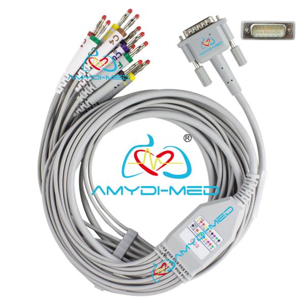 HP Lead Wire ECG Patient Cable DB15 Pin Banana 4.0 ECG Cable Manufacturers