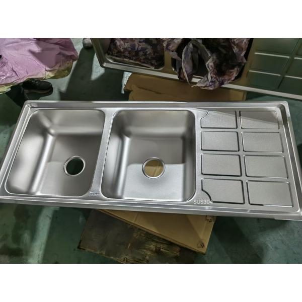 Colander Accessories Included Apron Stainless Steel Kitchen Sink With Drainboard