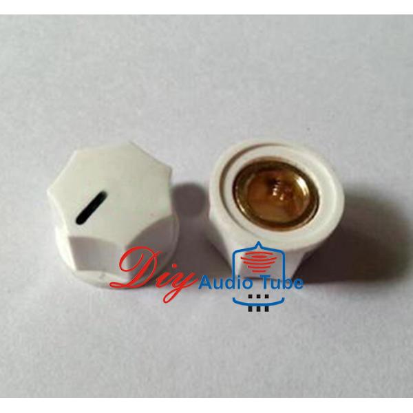 Plastic Guitar AMP Volume Knob D15mm H10mm Control Function White Set Pointer Knobs