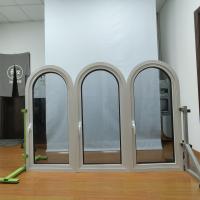 Double verre trempé vitres en alliage d'aluminium vitres à arc moderne brun personnalisé