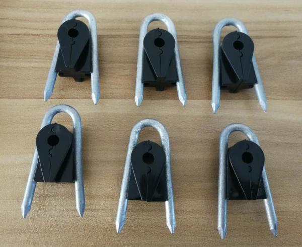 O tipo mergulho quente elétrico do grampo U de Wood Post Insulators 4.2mm da cerca do prego galvanizou o aço