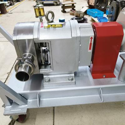 High Corrosive High Viscous Hand Cart Lobe Pumps With Electric Motor