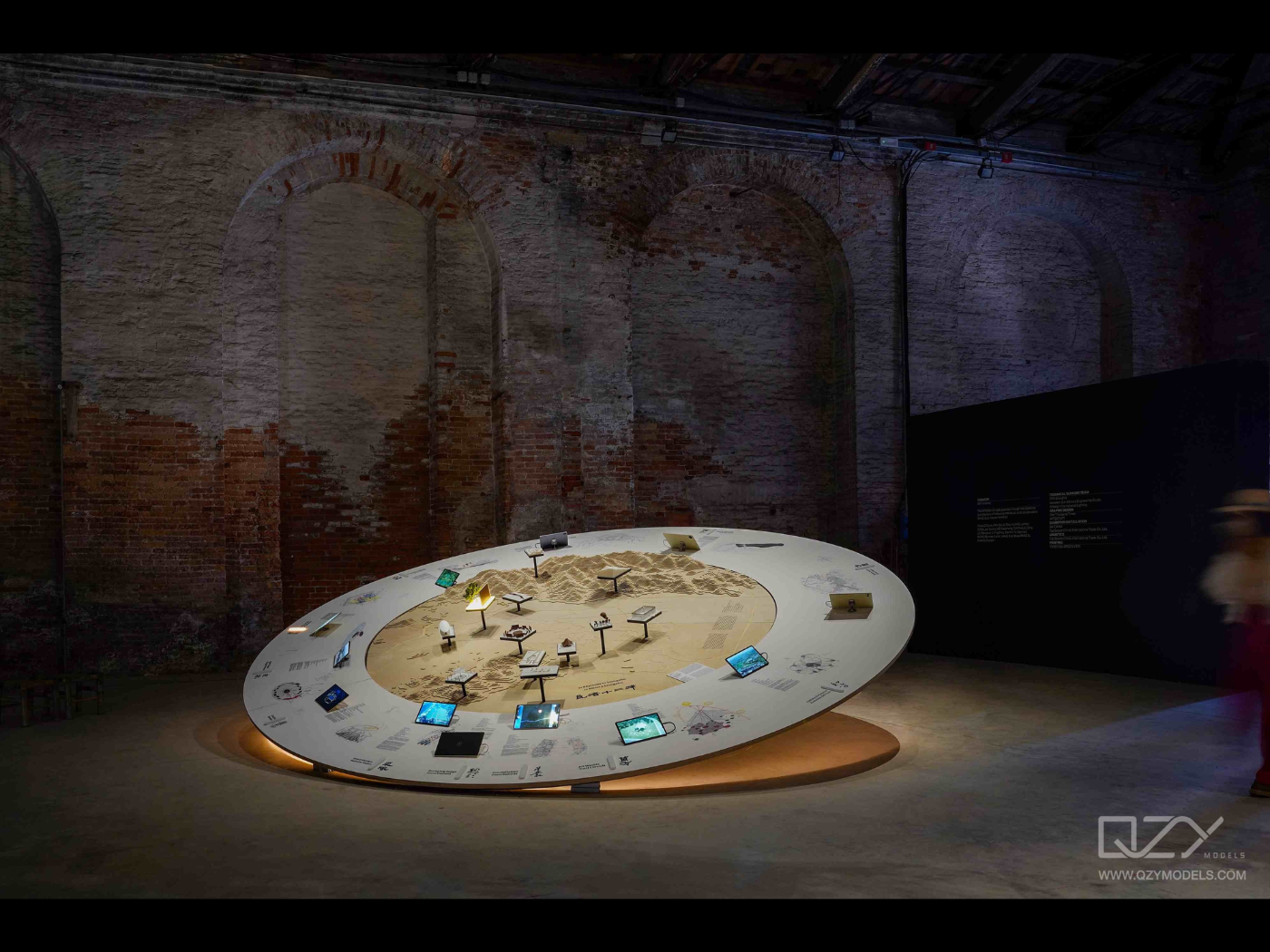 Realistic Conceptual Minimalism Style Liangzhu Landscape Model for Display and Study at Venice Architecture Biennale China Pavilion