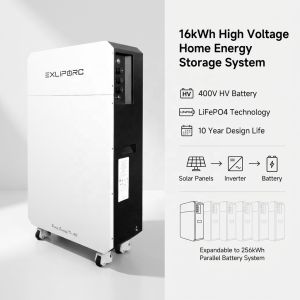 Home Solar Energy Storage System 16kWh High Voltage LiFePO4 Battery Expandable to 256kWh