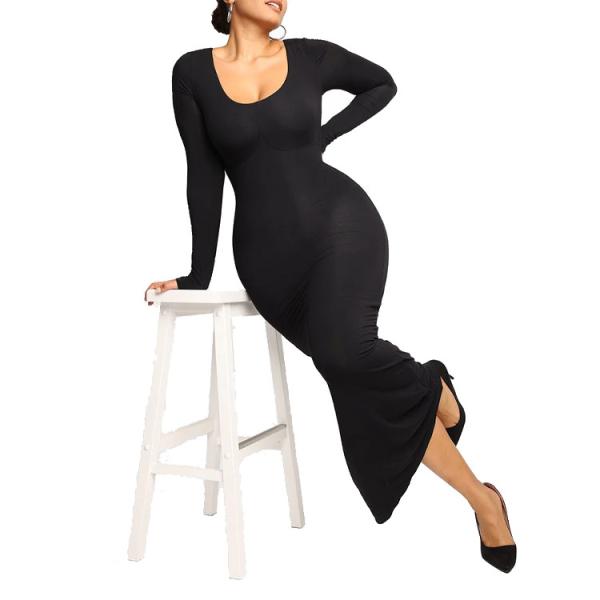 Maxi Standard Sustainable Dress Bodycon Shapewear with Tightening and Light Shaping