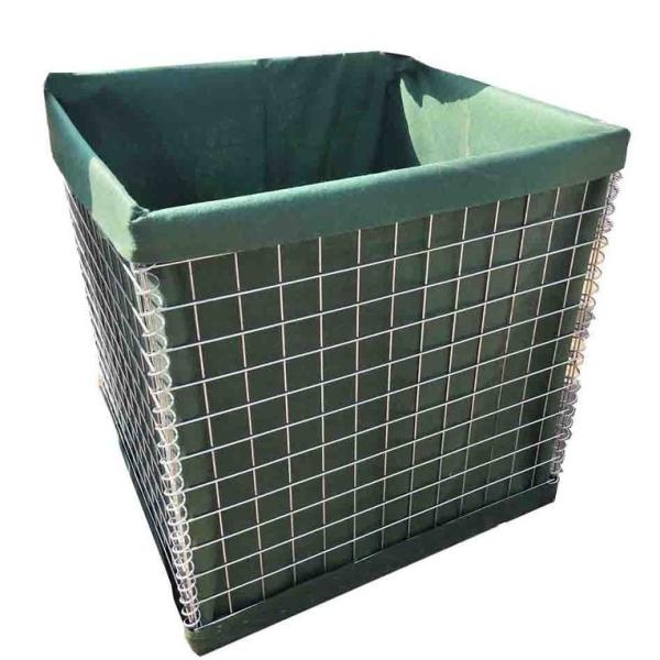 Olive Green Gabion Military Sand Wall Hesco Barrier PVC Coated 300g/M2