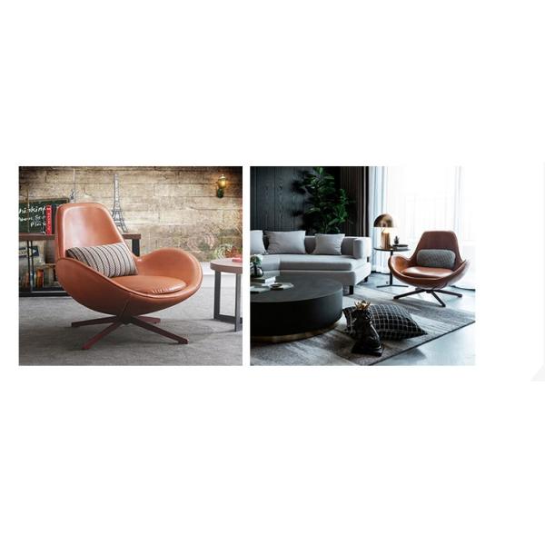 Hot Classic Design Fabric Leather Swivel Chair for Living Room Leisure chair