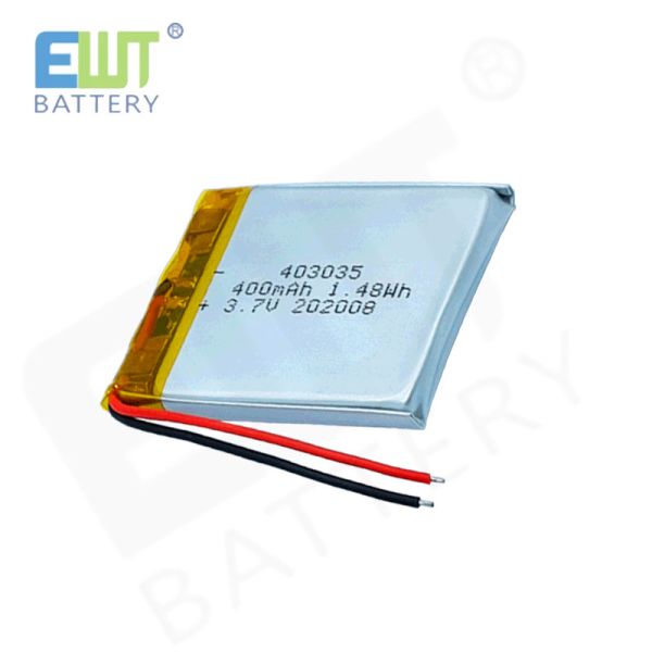 Consumer Electronics Solid State Lithium Ion Polymer Battery 3.7V 400mAh Lipo Battery 403035 PCB High Temperature Battery Li Po