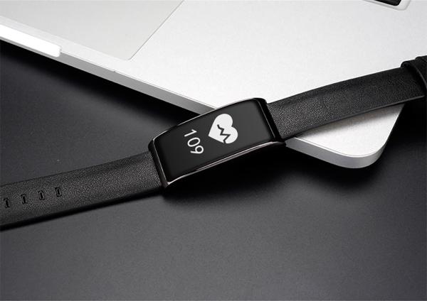 Luxury leather strap smart wristband C9 assistive touch screen heartrate pedometer bracelets