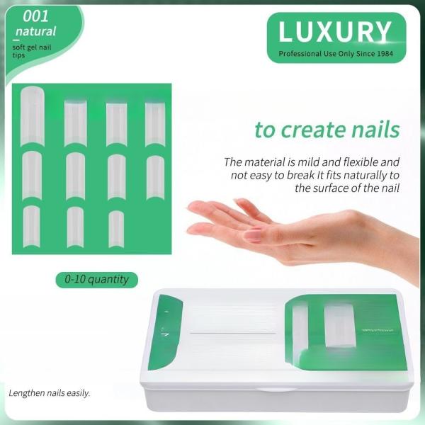 500PCS/Box French Press on Nails Fake Nail Tips for Extension Nail Manicure