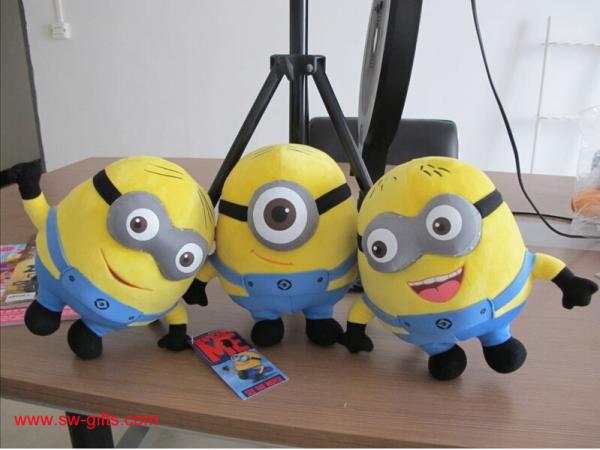 3pcs/set 3D Minions Jorge Plush Toy Stuffed Plush Birthday Gift for Child Christmas Gift