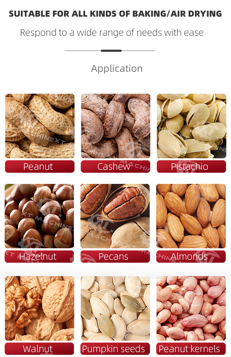 Customizable Nut Roasting Equipment PLC Controlled Stable Temperature for Almond Peanut Roasting Workshop