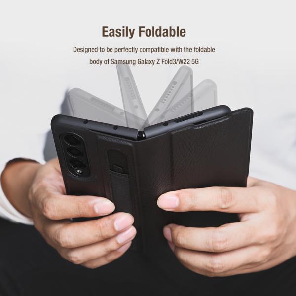 Funda de couro à prova de choque Nillkin Aoge Samsung Galaxy Z Fold 3 5G