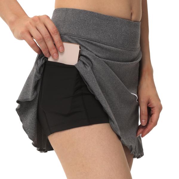 88% Polyester Women'S Athletic Skort Tennis Skirt With Pockets Shorts RGS