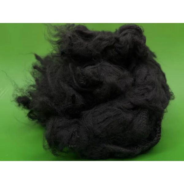 Recycled Polyester Staple Fiber 1.2D*38mm Black for Spinning